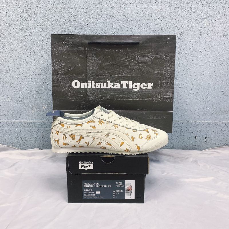 Sepatu Onitsuka Tiger Mexico 66 Indo White Tiger Gold ORIGINAL