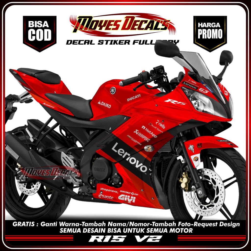 Jual ANTI LUNTUR BISA CODDecal R15 V2 Full Body Ducati Lenovo MotoGP ...
