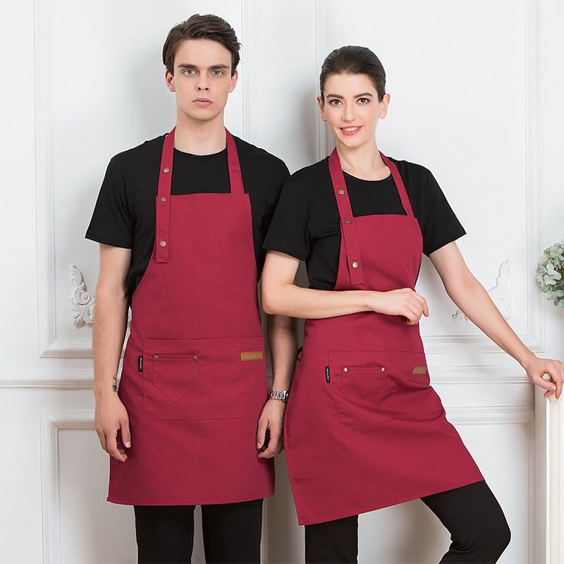 Jual Apron Celemek Masak Dapur Pria Wanita Chef Pelayan Cafe Waiter