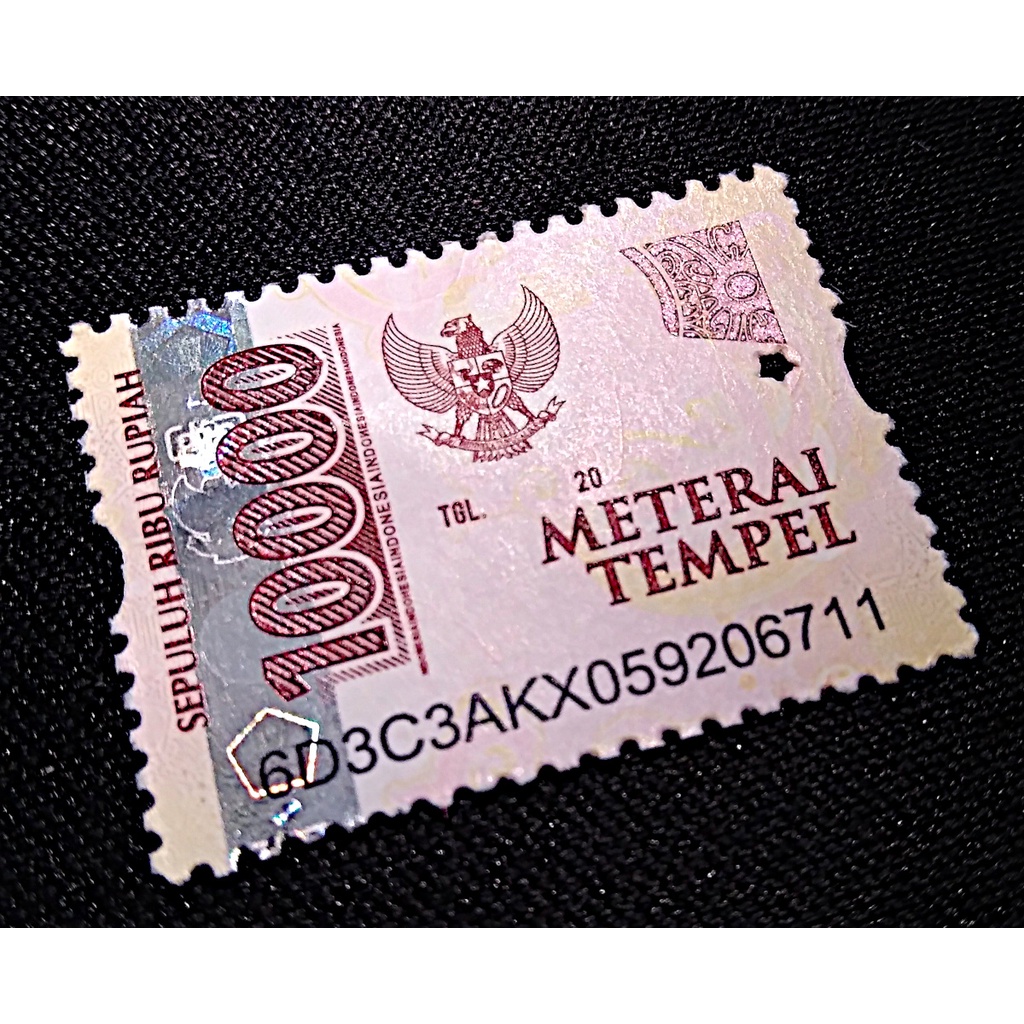 Jual Meterai 10000 Meterai Tempel 10 000 Sepuluh Ribu Asli Pos Original