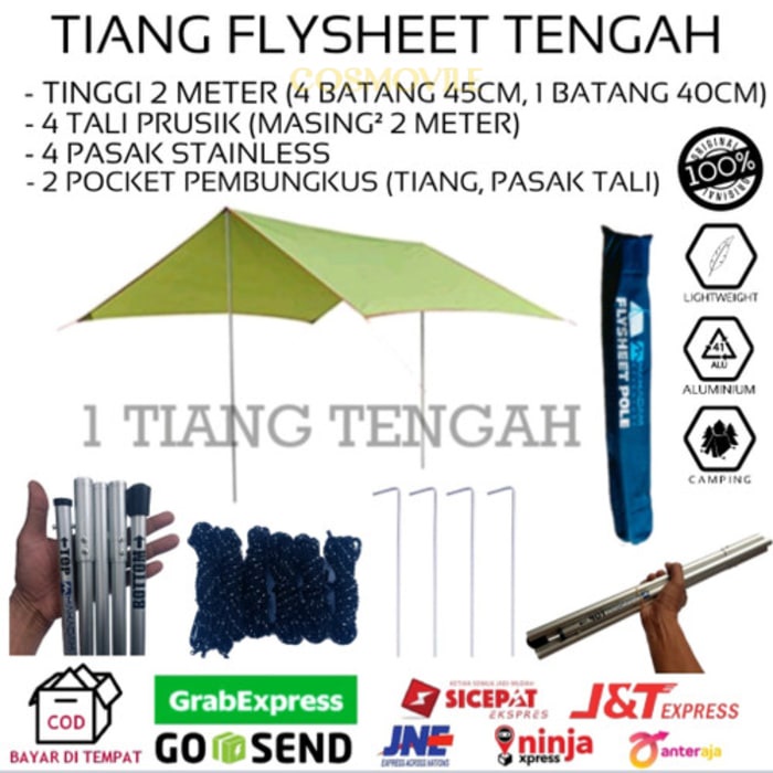 Jual Peralatan Camping C Pc Tiang Frame Flysheet Tenda Bendera