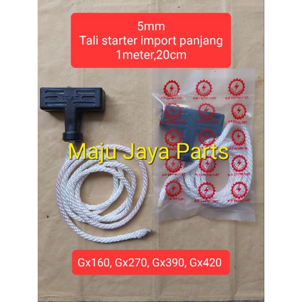Jual 5mm Tali starter + Grip handle panjang 1meter, 20cm Untuk mesin ...