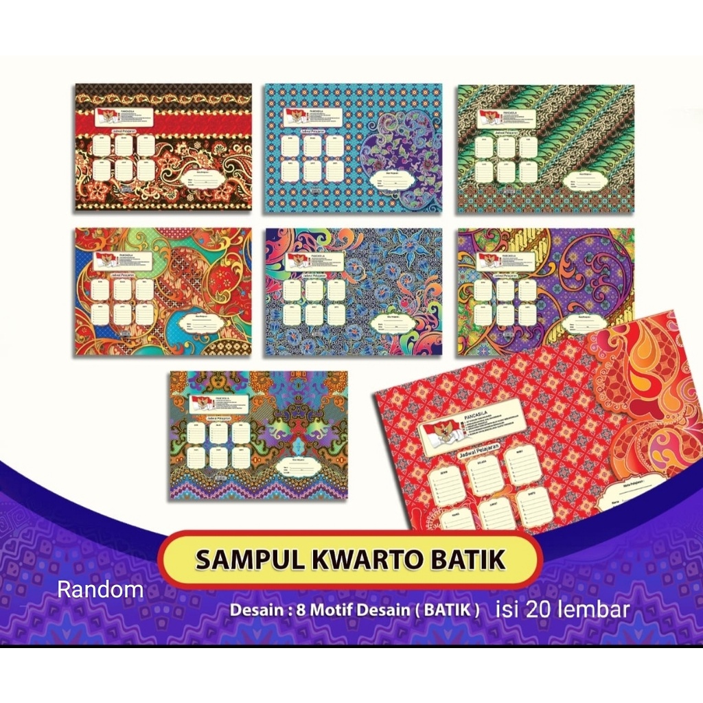 Jual Sampul Buku Tulis Batik 20 Lembar Ukuran Kwarto Shopee Indonesia 1465