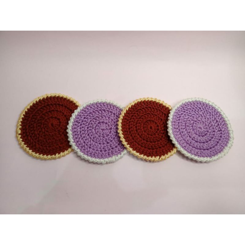 Jual Coaster rajut/ coaster/ tatakan gelas rajut | Shopee Indonesia