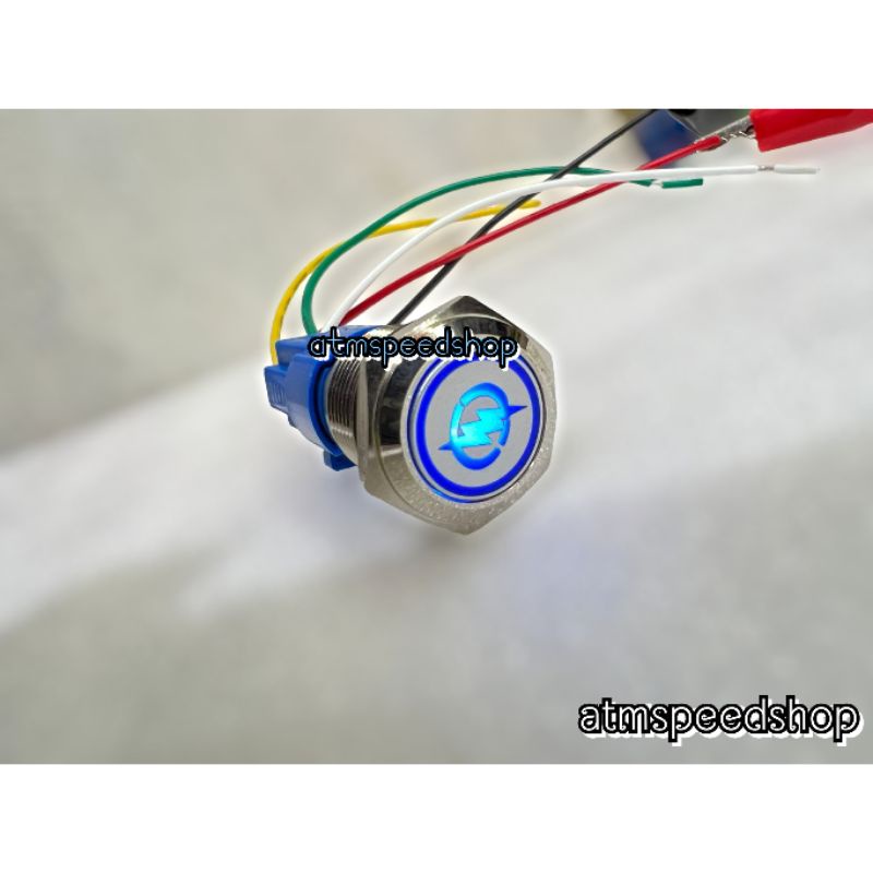 Jual Saklar LED Stainless Tombol On Off Push Button Metal Plus Soket ...