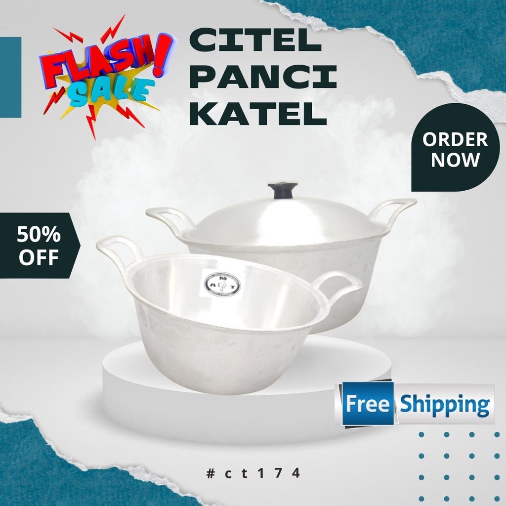 Jual CTL174 - citel panci katel / citel wajan katel - Citel No 10 12 14 ...