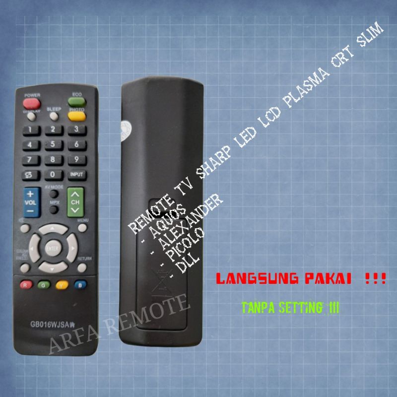 Jual Remot Remote Tv Sharp Led Flat Slim Aquos Shopee Indonesia