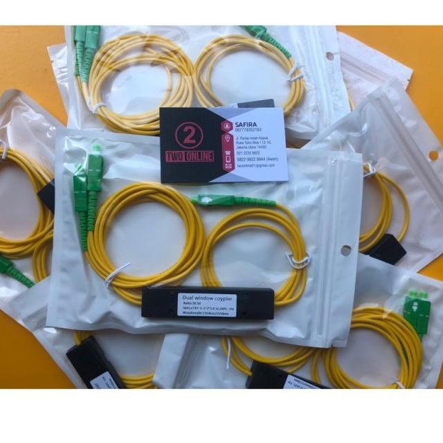 Jual Passive splitter / pasif spliter 1:2 fiber optic SC APC - UPC ...