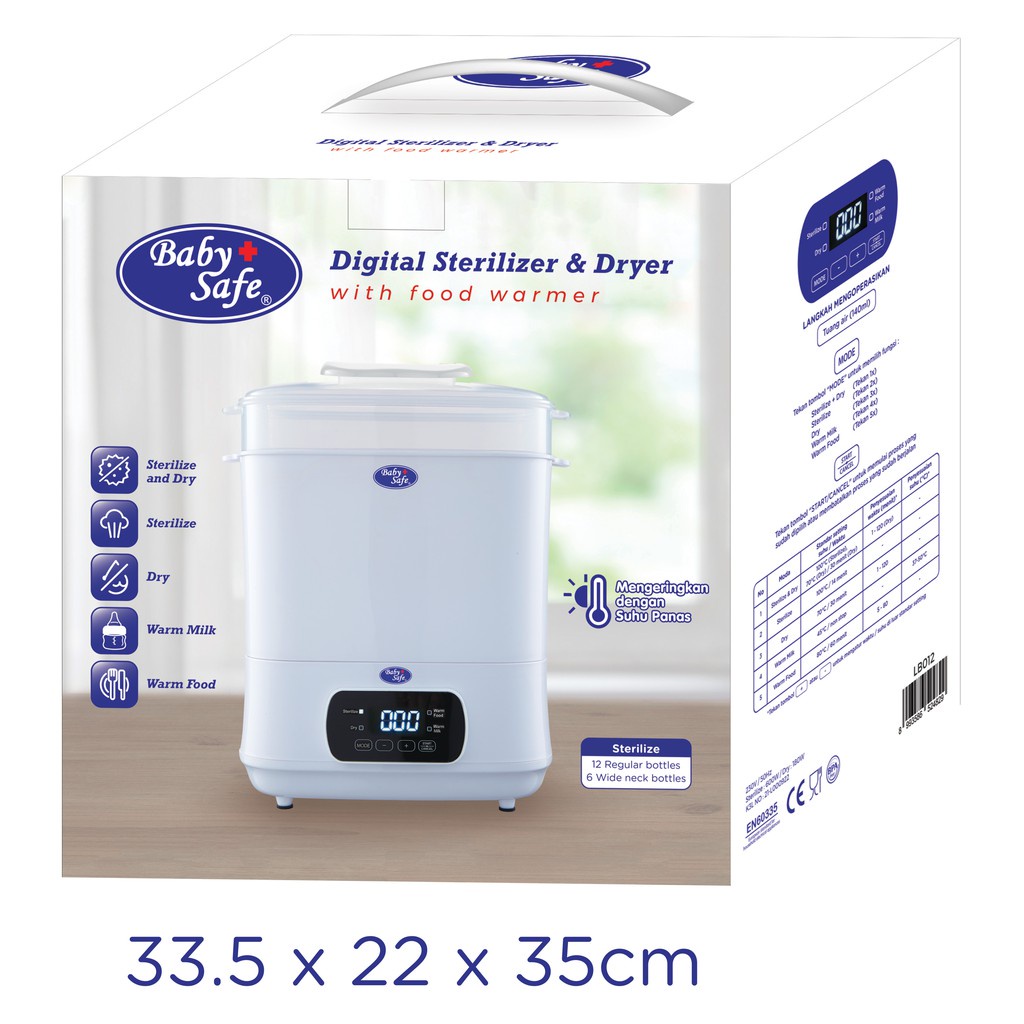 Jual Baby Safe Ste Digital Sterilizer Dryer Babysafe Mesin Steril Dan Pengering Botol Susu