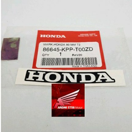 Jual MARK STICKER STIKER LOGO LABEL TULISAN HONDA 80MM 8CM HITAM PUTIH ...