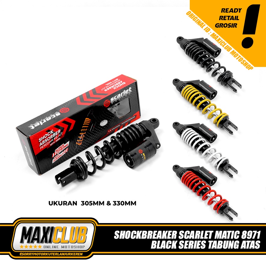 Jual Shockbreaker Peredam Kejut Shock Belakang Tabung Atas Scarlet