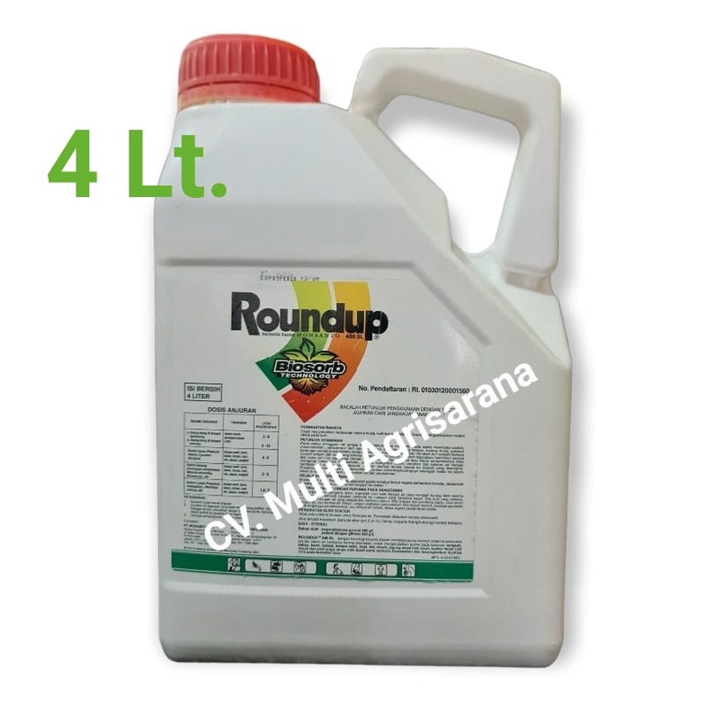 Jual Roundup pembasmi Rumput / Gulma 4 Liter | Round up 4L | Shopee ...