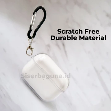 Case AirPods Gen 3 1 2 Pro Hard Casing Bening Dengan Hook Gantungan Apple Clear Transparan Kaca