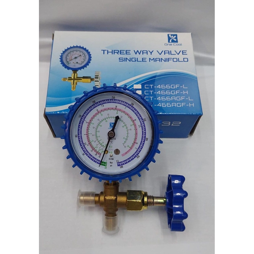 Jual manifold single multi R410 R32 R22 R134 non sightglass 500psi ...
