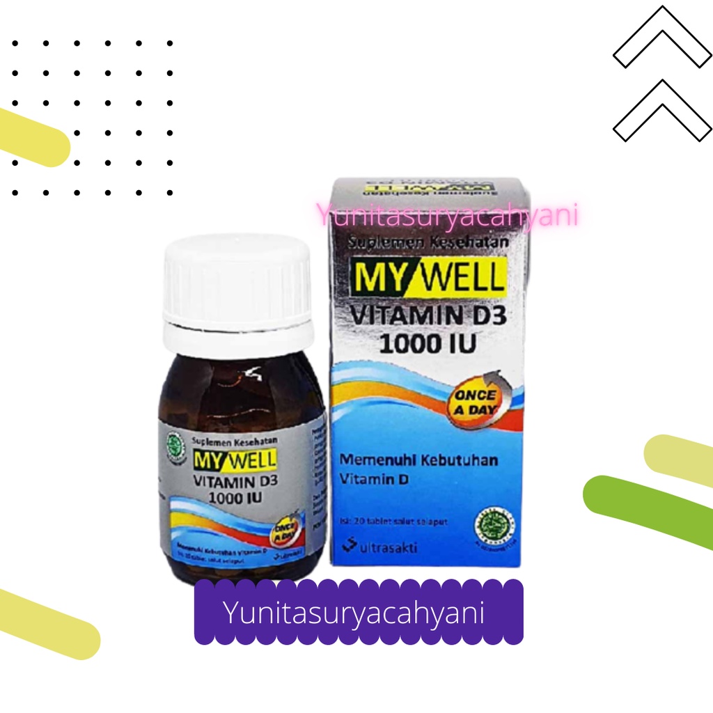 Jual My Well Vitamin D3 1000 IU 20 Tablet/ MyWell Vitamin D3 1000 IU 20