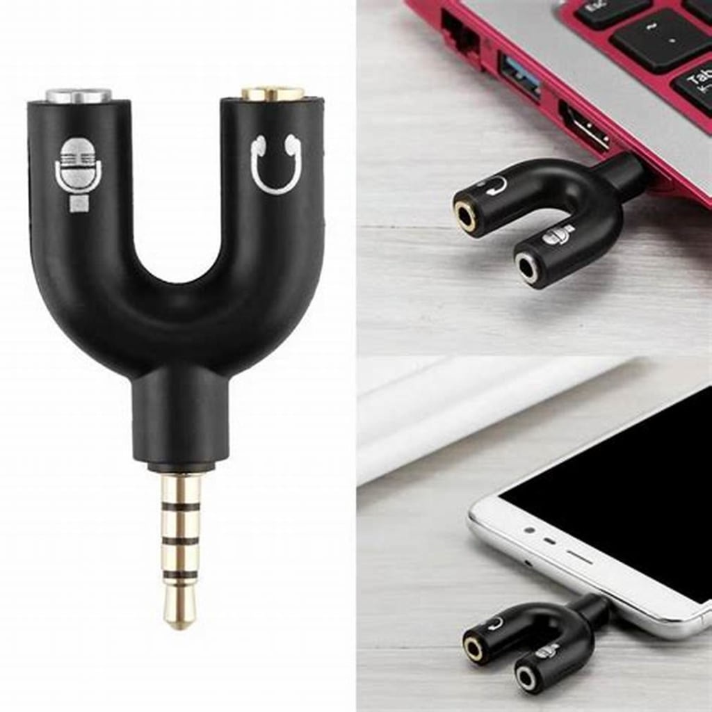 Jual Spliter U jack Audio 3,5mm Splitter Audio U 2 in 1 konektor to ...