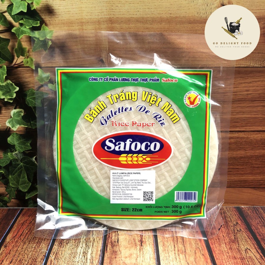 Jual Safoco Banh Trang Rice Paper / Kulit Lumpia 22cm - 300G (IMPORT ...