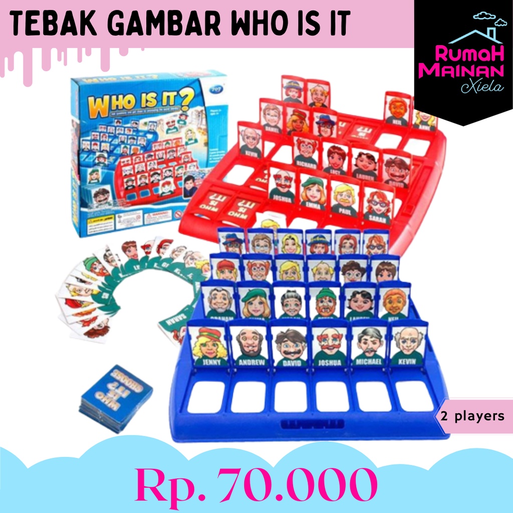 Jual [RMX] TEBAK GAMBAR WHO IS IT - MAINAN EDUKASI BOARD GAME TEBAKAN ...