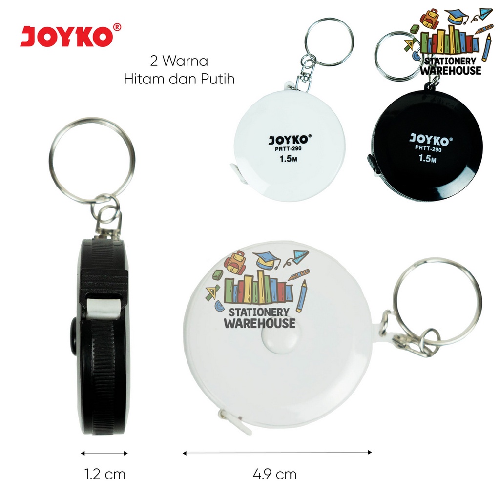Jual Meteran Mini Pocket Ruler Tailoring Tape Joyko PRTT-290 1.5 Meter ...