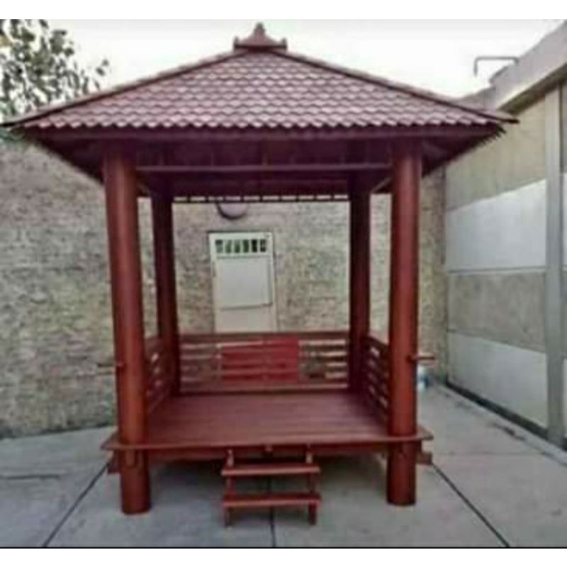 Jual Gazebo Kayu Kelapa 2x2 Meter