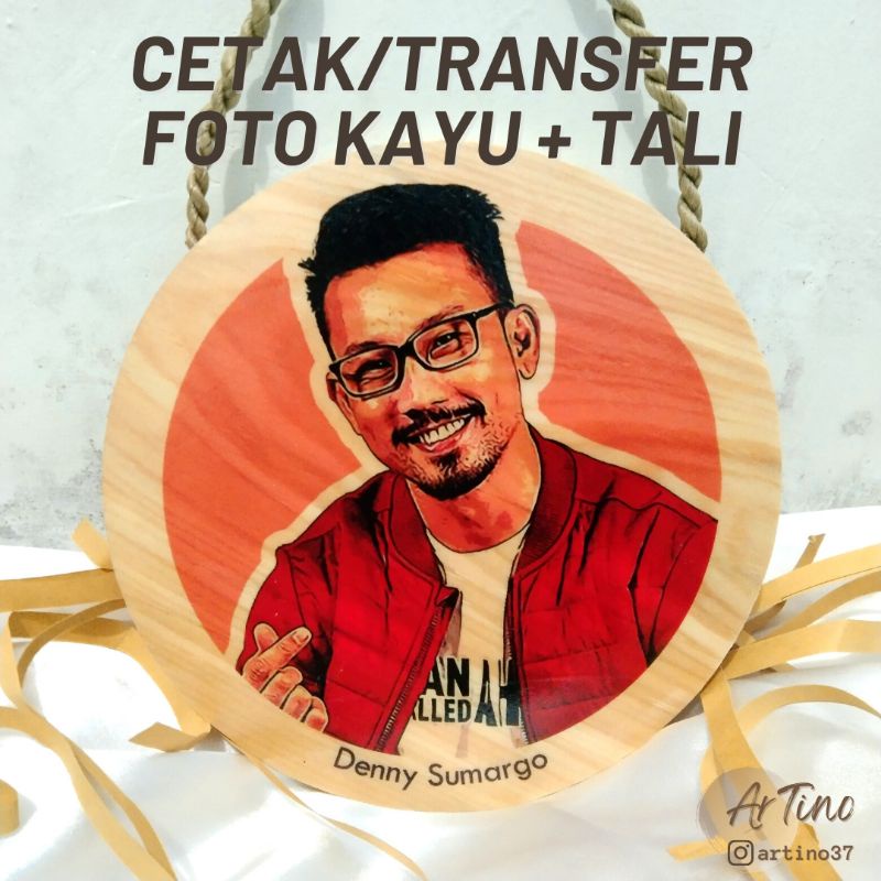 Jual TRANSFER FOTO KAYU + TALI | CETAK FOTO KAYU | PHOTOWOOD | KADO