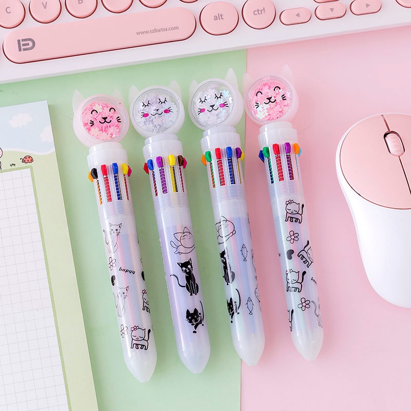 Jual Pulpen Pena Cute Collection Ballpoint Multi color colour Warna 10 ...