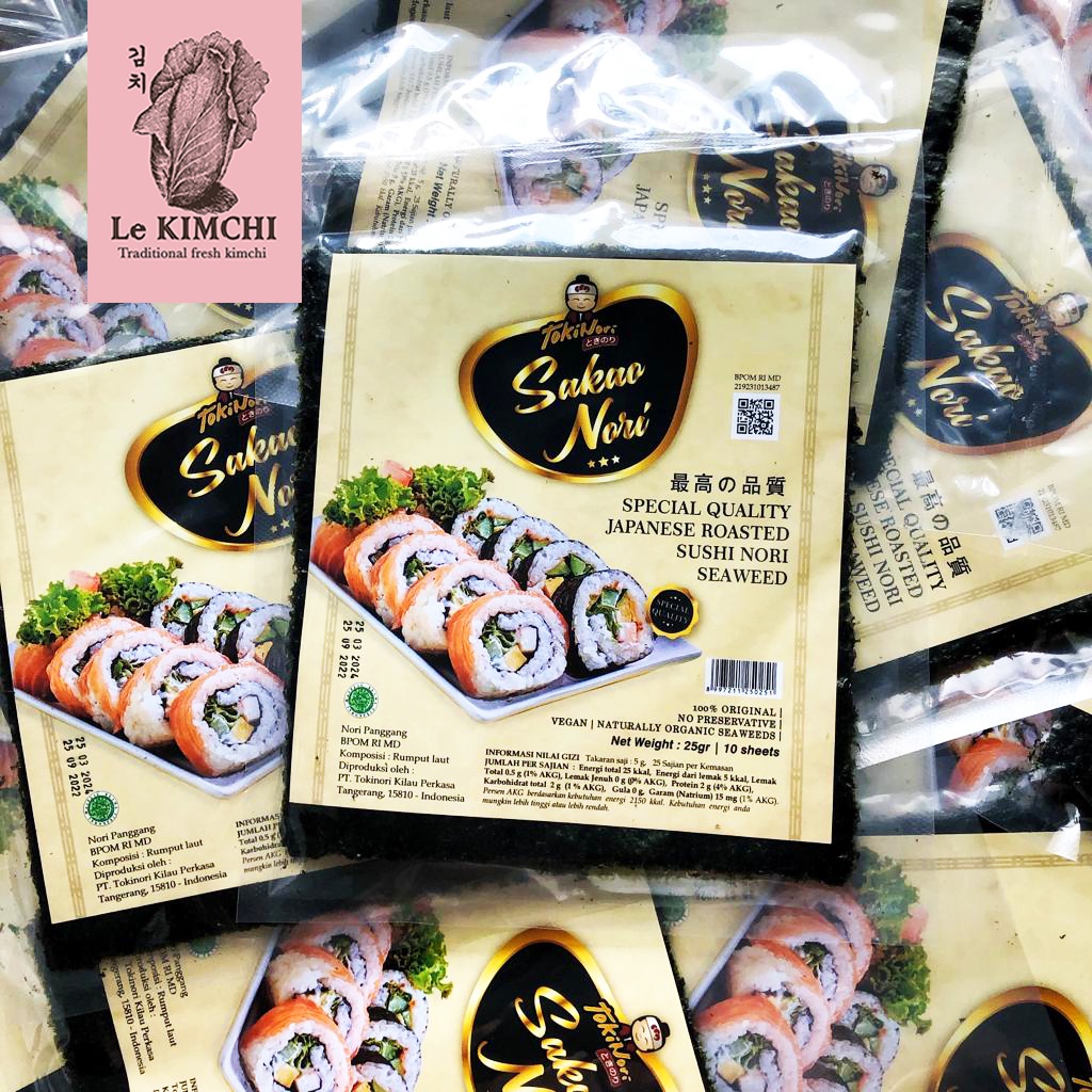 Jual Tokinori Sushi Nori HALAL 10 Lembar Sakao Nori Rumput Laut Kimbap