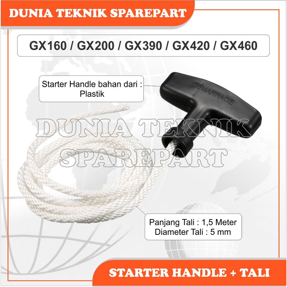 Jual Starter Handle Tali Grip Tali Starter Tarikan Genset Starter Grip Set Assy Mm