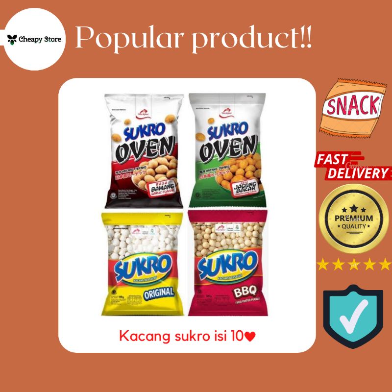 Jual Kacang Sukro Aneka Varian Isi 10pcs Shopee Indonesia