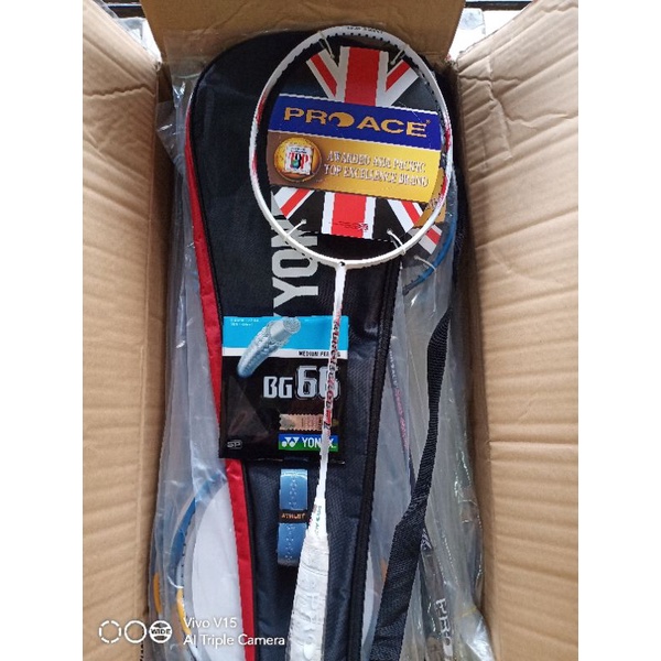 Jual Raket Badminton Pro Ace Aero Blade White Original Full Set ...