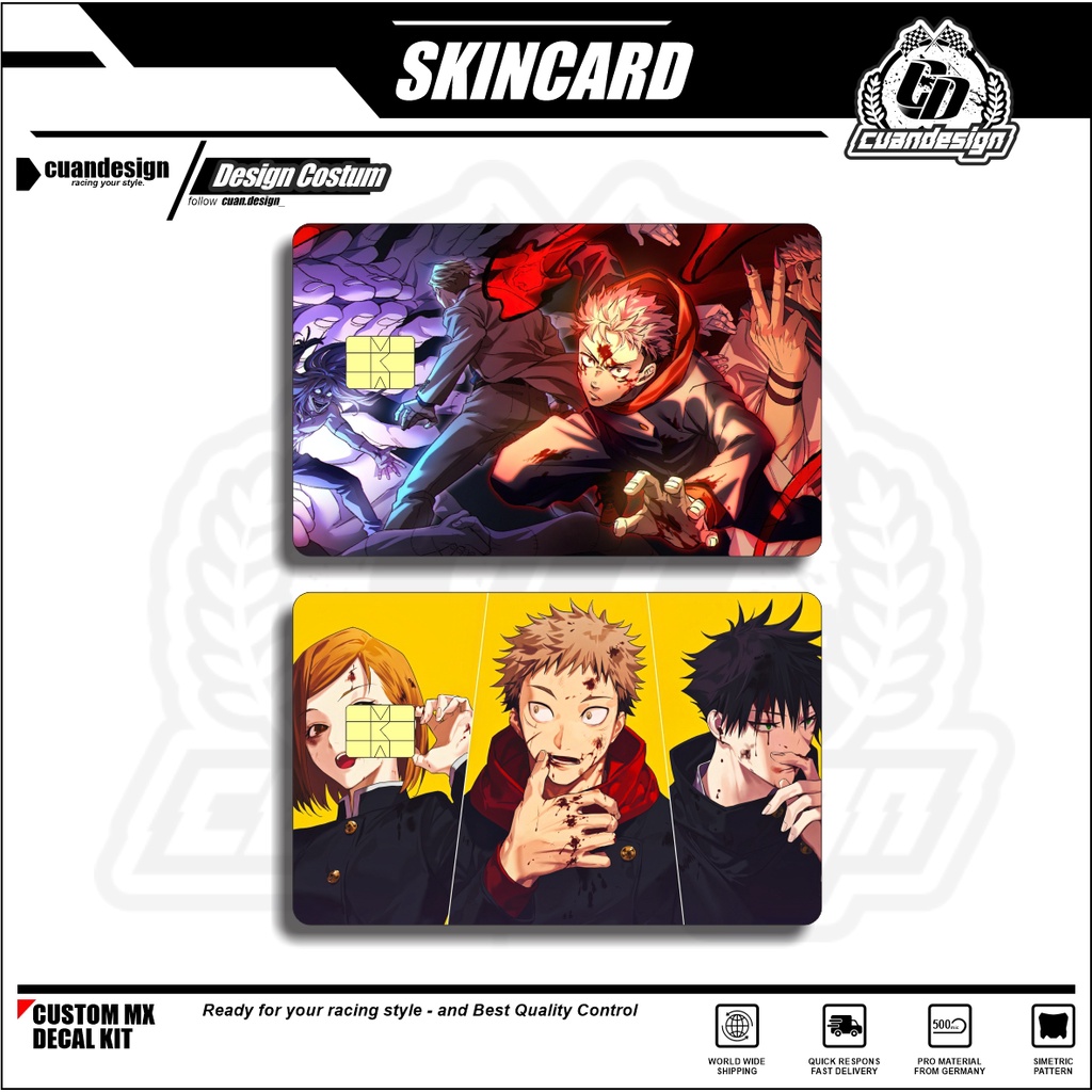 Jual JUJUTSU KAISEN STIKER PELINDUNG KARTU SKIN CARD ATM SIM KTP E ...