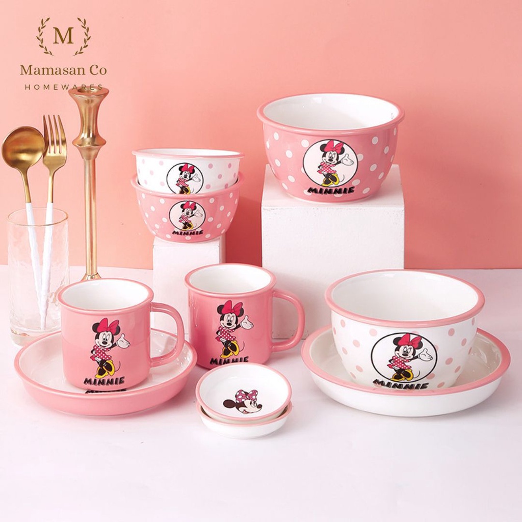 Jual Minnie Mouse Ceramic Dinnerware Set | Shopee Indonesia