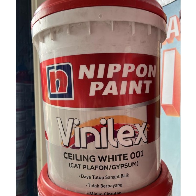 Jual Nippon Vinilex Ceiling White 001 Cat Plafon Gypsum Pail 25kg Shopee Indonesia 2597