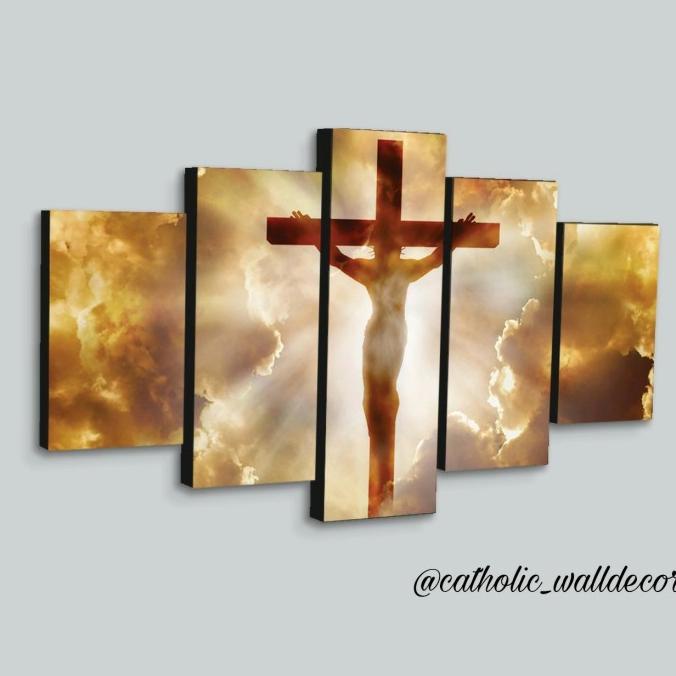 Jual HIASAN DINDING ROHANI KRISTEN KATOLIK SALIB TUHAN YESUS WALL ART ...
