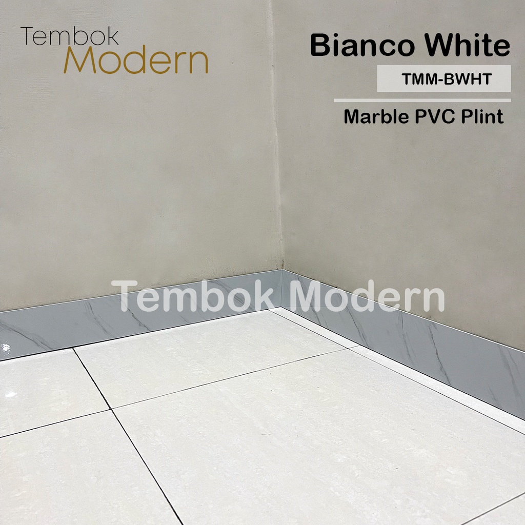 Jual Plint/Skirting Marble PVC Padat Bianco White PANJANG 2,4 M ...