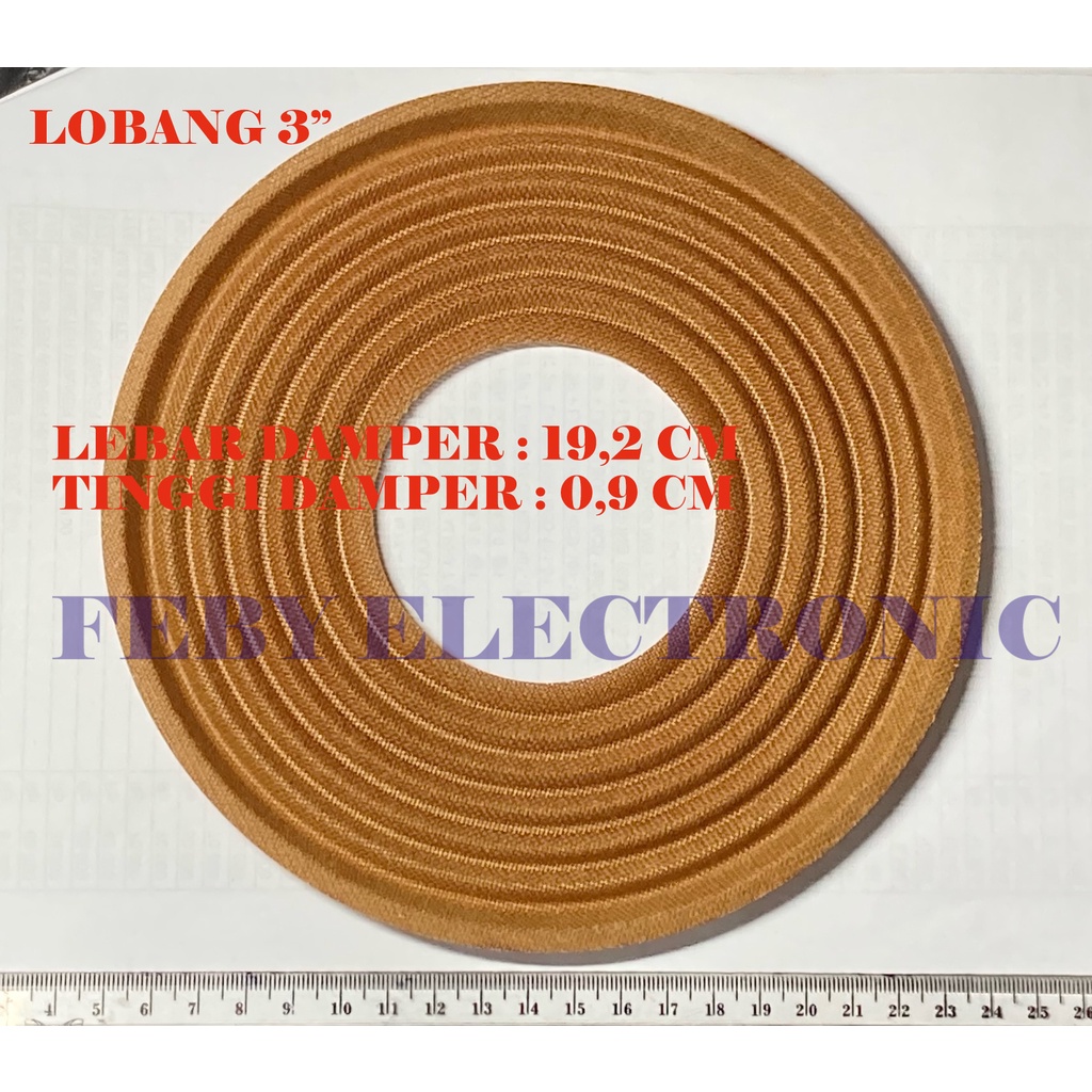 Jual DAMPER SPEAKER 1518 INCH LOBANG 3 IN LEBAR 19,2 CM DEMPER MEMBRAN
