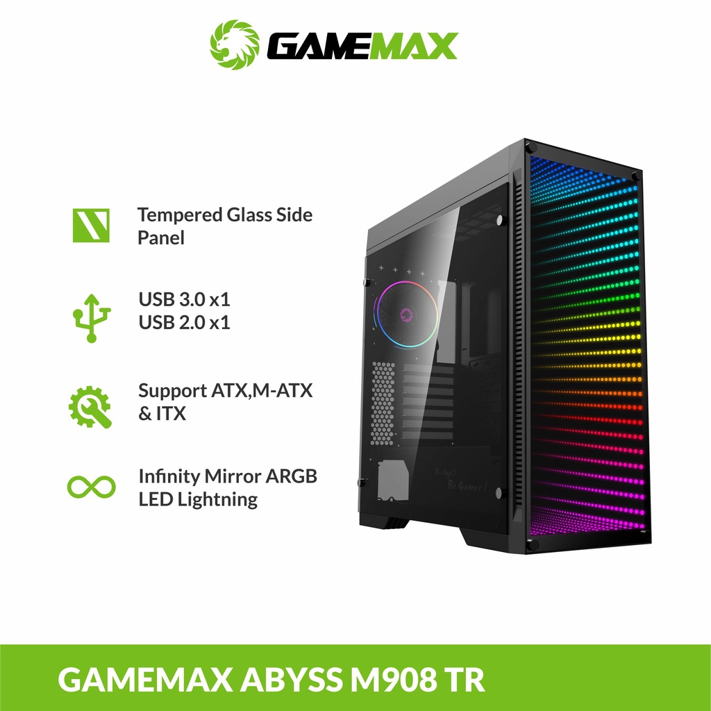 Jual Gamemax ABYSS TR E-ATX Gaming PC Case | Shopee Indonesia