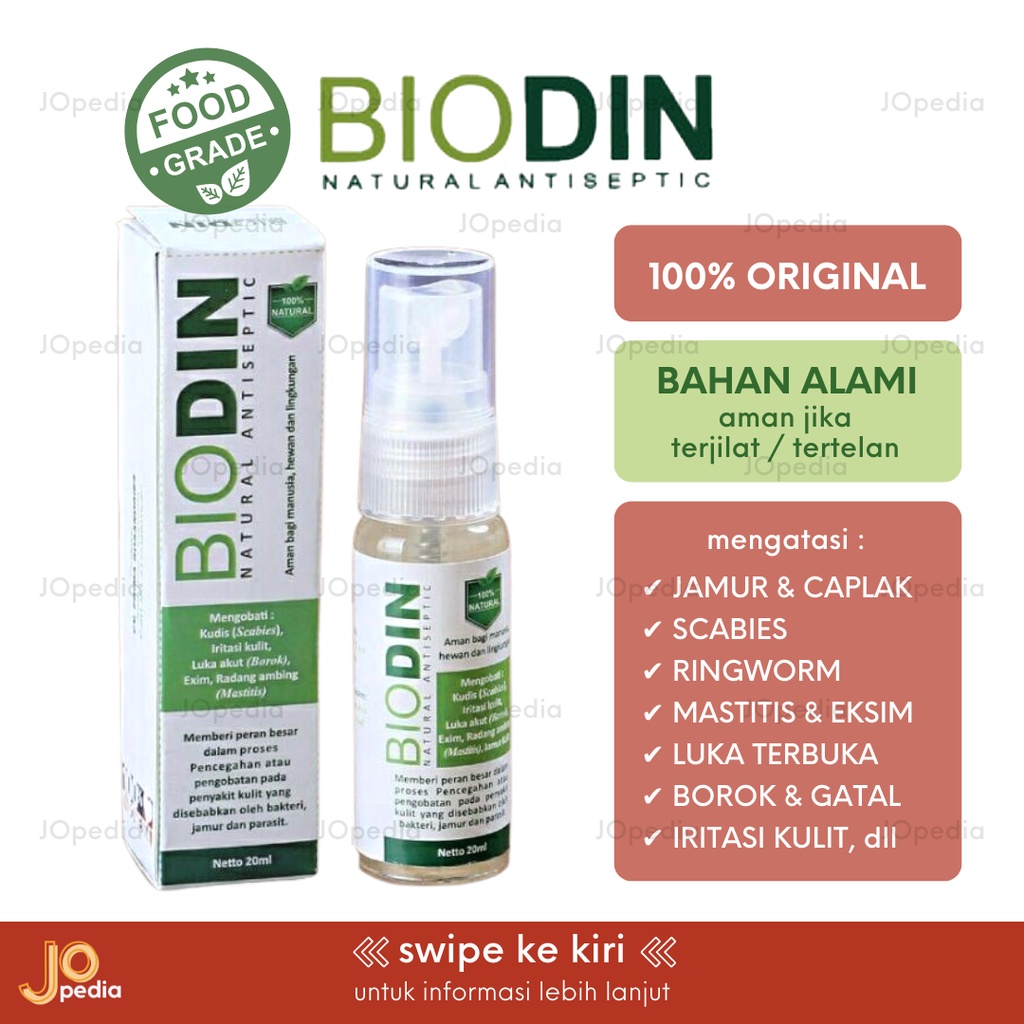 Jual Biodin Spray Obat Jamur Scabies Demodex Luka Kucing Anjing Kelinci Antiseptik Pmk Sapi Ml