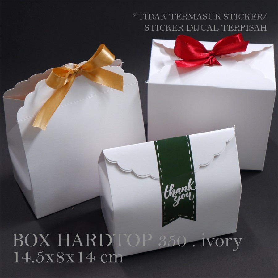 Jual 10 pcs box putih polos packaging toples hardtop 350 gram kardus ...