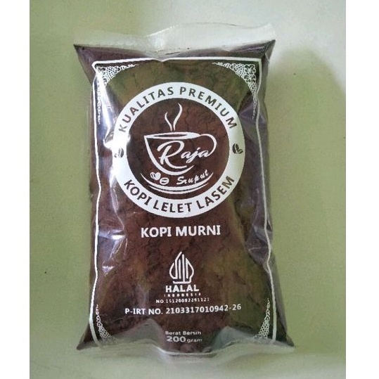 Jual Kopi Lelet Lasem Raja Sruput 200gr Plastik Kopi Halus Kopi Lasem