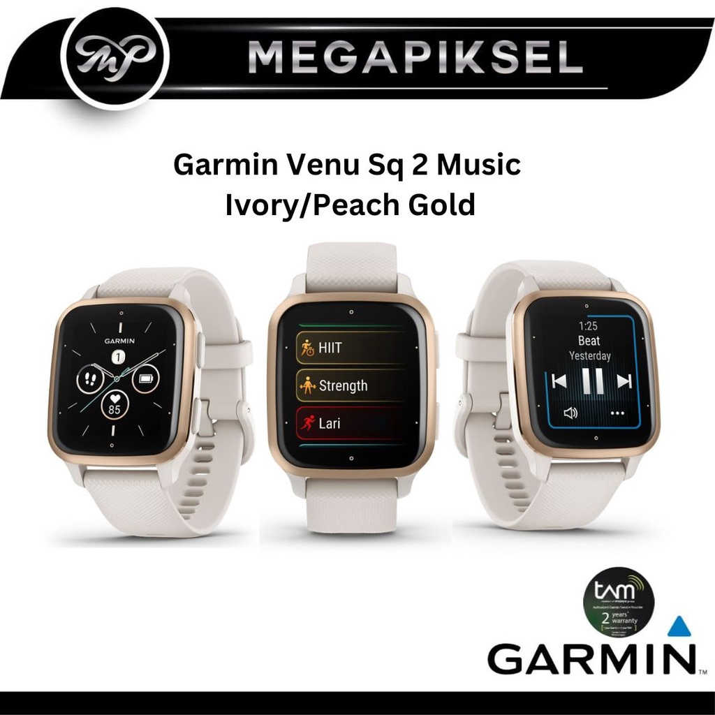 Garmin Venu Sq2 Music あるき ivory/peach