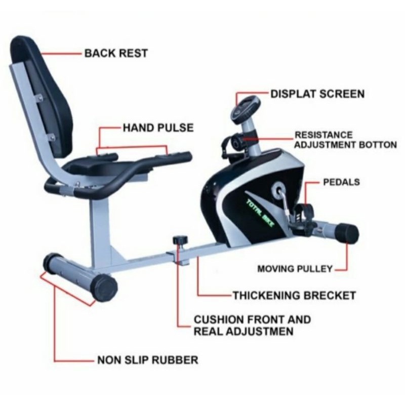 Jual Sepeda Statis Magnetic Recumbent Bike Type Tl Shopee Indonesia