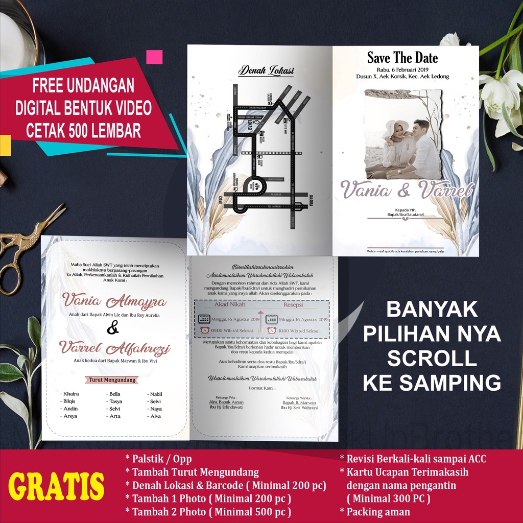 Jual undangan pernikahan Ada Foto Undangan Bisa Untuk Ngunduh Mantu Dan