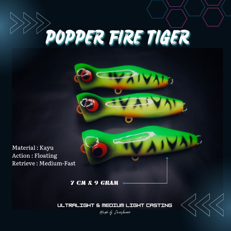 Jual LURE CASTING HAMPALA POPPER HANDMADE 7 CM Shopee Indonesia