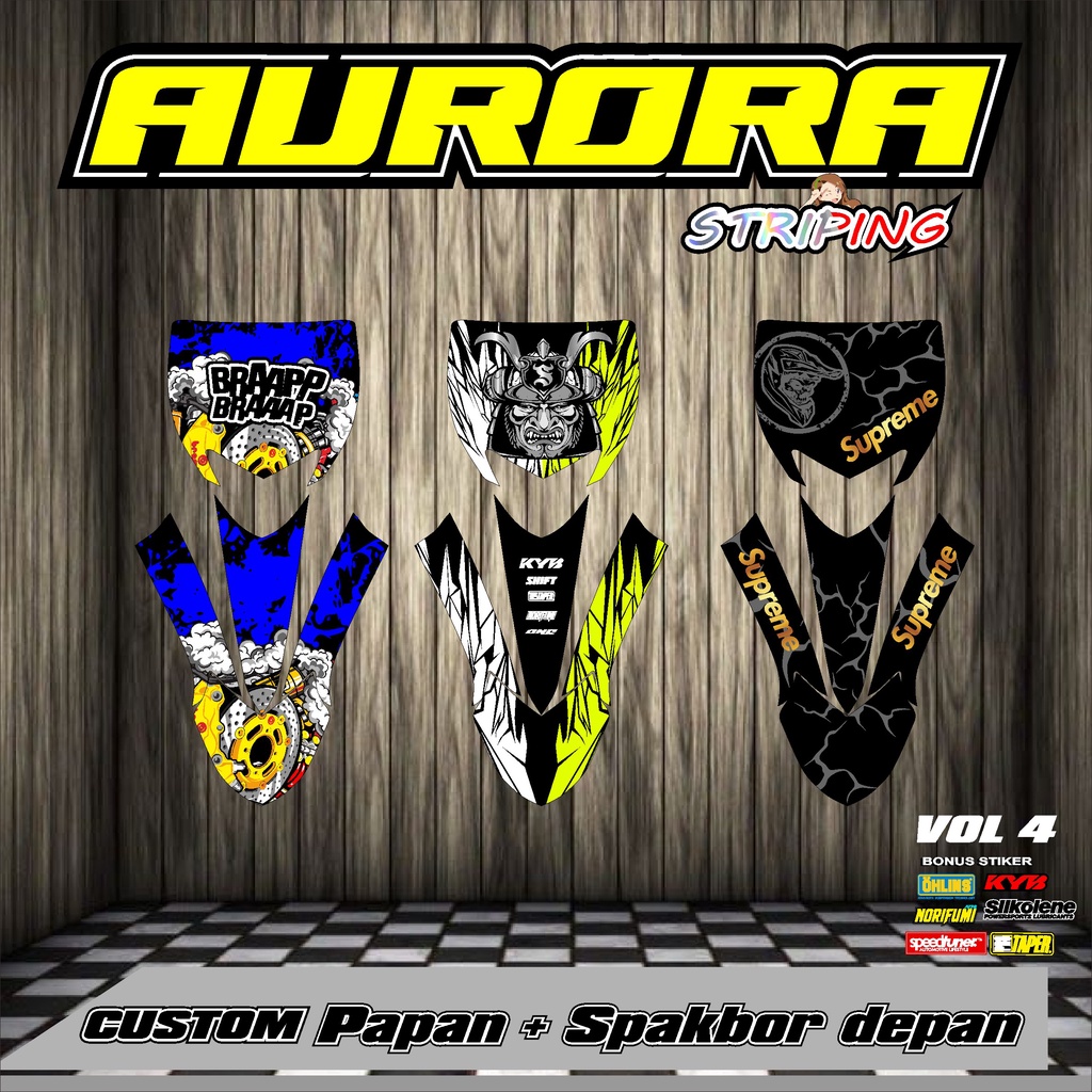 Jual (COD) Sticker stiker PAPAN NOMOR START+SPAKBOR DEPAN CRF KLX 150 ...