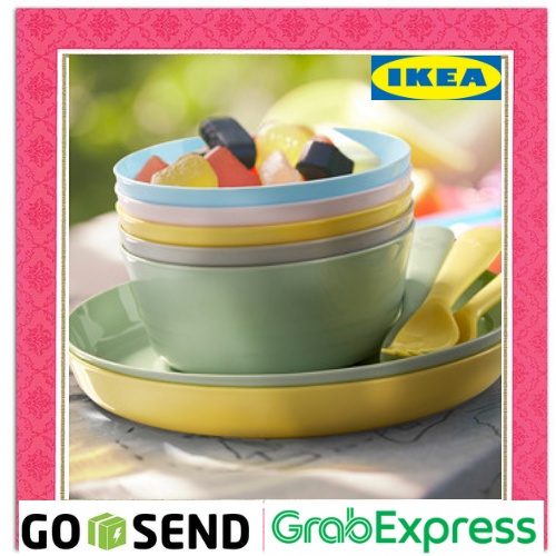 Jual IKEA KALAS Piring Makan Bayi WarnaWarni Isi 6pcs BPA Free Piring