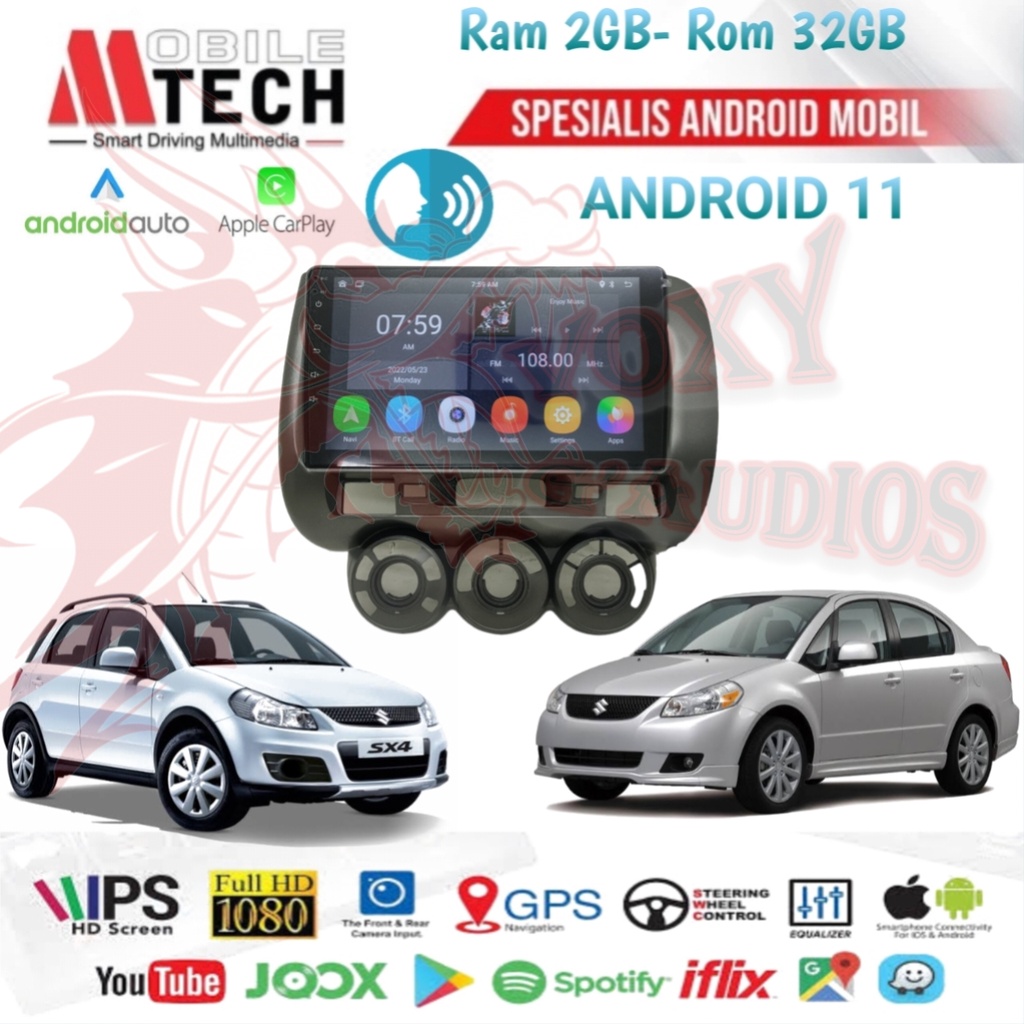 Jual Head Unit Android Mtech Carplay Honda Jazz City 20022007 9 inch