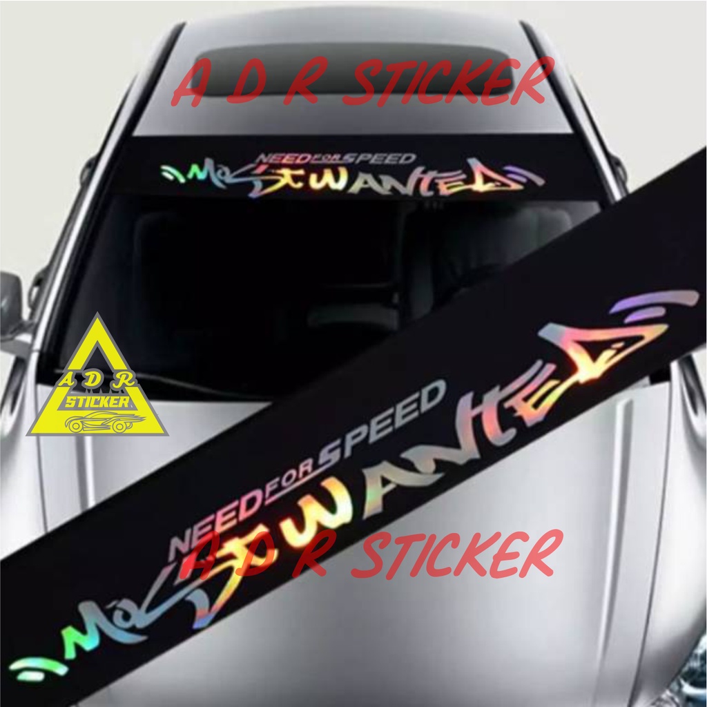 Jual Sticker mobil kaca depan most wanted hologram | Shopee Indonesia