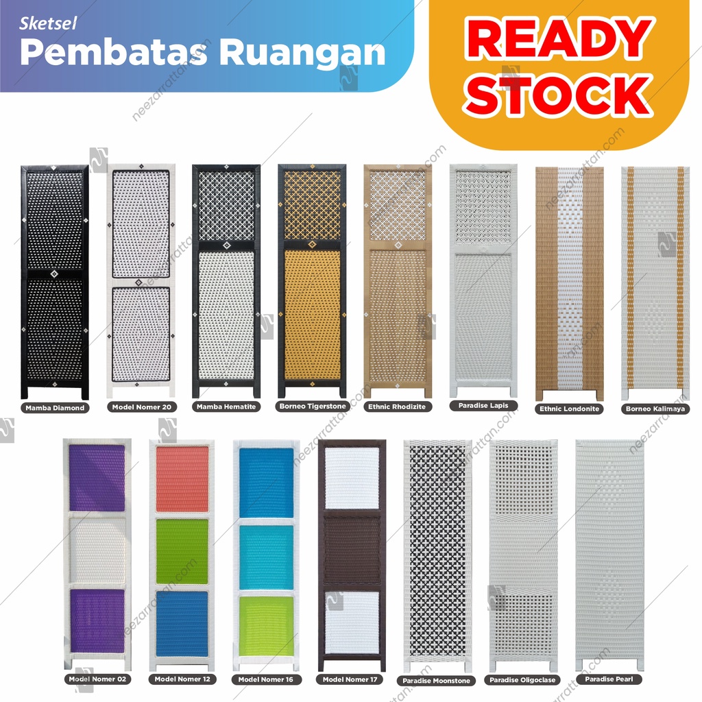 Jual Free Kaki Penyangga Sketsel Rotan Model Pembatas Penyekat Partisi Ruangan Ready Stock