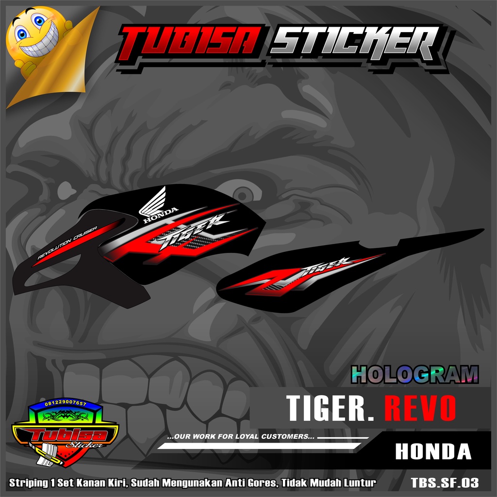 Jual Sticker Striping Variasi Tiger Revo - Stiker Striping Motor Tiger